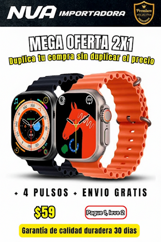 MEGA PROMOCIÓN 2x1: SMARTWATCH T800 ULTRA + PULSERA DE REGALO