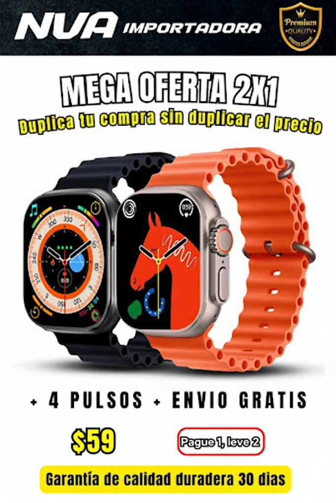 MEGA PROMOCIÓN 2x1: SMARTWATCH T800 ULTRA + PULSERA DE REGALO